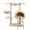 i.Pet Cat Tree 100cm Trees Scratching Post Scratcher Tower Condo House Furniture Wood Beige - Coll Online
