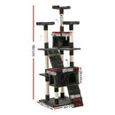 i.Pet 180cm Multi Level Cat Scratching Post - Grey - Coll Online