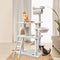 i.Pet Cat Tree 141cm Trees Scratching Post Scratcher Tower Condo House Furniture Wood Beige - Coll Online