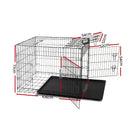 i.Pet 42inch Collapsible Pet Cage with Cover - Black & Blue - Coll Online