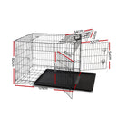 i.Pet 48inch Collapsible Pet Cage with Cover - Black & Green - Coll Online