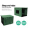 i.Pet 48inch Collapsible Pet Cage with Cover - Black & Green - Coll Online