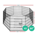 i.Pet 2X30" 8 Panel Pet Dog Playpen Puppy Exercise Cage Enclosure Fence Play Pen