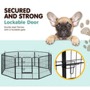 i.Pet 8 Panel Pet Dog Playpen Puppy Exercise Cage Enclosure Fence Play Pen 80x80cm - Coll Online