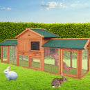 i.Pet Rabbit Hutch Hutches Large Metal Run Wooden Cage Chicken Coop Guinea Pig - Coll Online