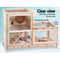 i.Pet Hamster Guinea Pig Ferrets Rodents Hutch Hutches Large Wooden Cage Running 80cm x 40cm x 60cm - Coll Online
