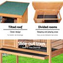 i.Pet 70cm Tall Wooden Pet Coop with Slide out Tray - Coll Online