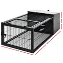 i.Pet Rabbit Cage Hutch Cages Indoor Outdoor Hamster Enclosure Pet Metal Carrier 122CM Length - Coll Online