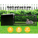 i.Pet Rabbit Cage Hutch Cages Indoor Outdoor Hamster Enclosure Pet Metal Carrier 122CM Length - Coll Online