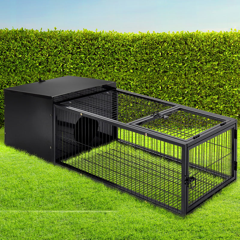 i.Pet Rabbit Cage Hutch Cages Indoor Outdoor Hamster Enclosure Pet Metal Carrier 122CM Length - Coll Online