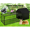 i.Pet Rabbit Cage Hutch Cages Indoor Outdoor Hamster Enclosure Pet Metal Carrier 162CM Length - Coll Online