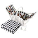 Alfresco 2 Person Picnic Basket Baskets White Deluxe Outdoor Corporate Blanket Park - Coll Online