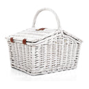 Alfresco 2 Person Picnic Basket Baskets White Deluxe Outdoor Corporate Blanket Park - Coll Online