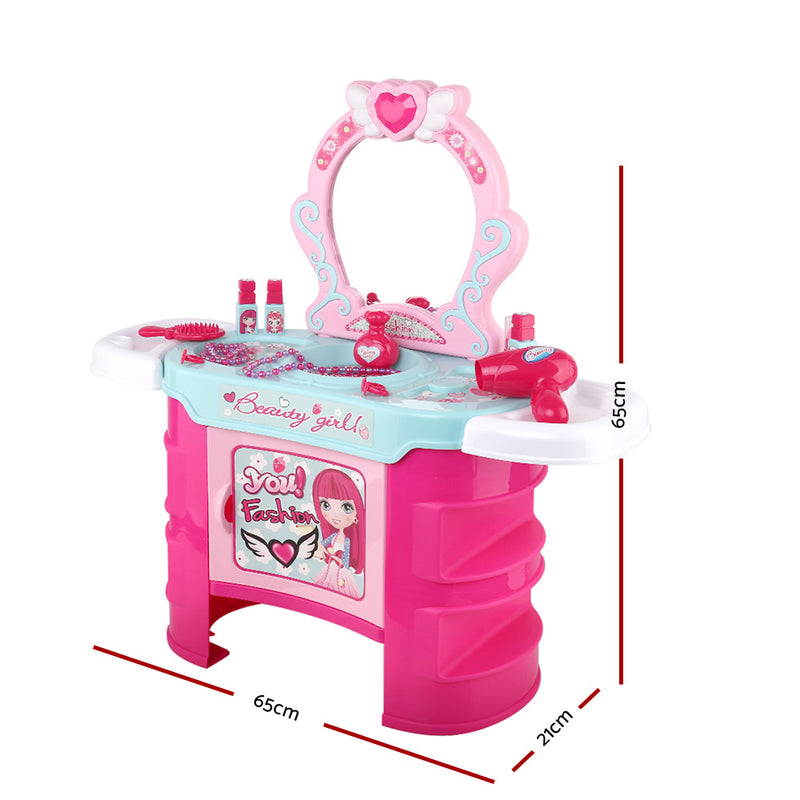 Keezi Kids Makeup Desk Play Set - Pink - Coll Online