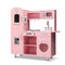 Keezi Kids Kitchen Set Pretend Play Food Sets Childrens Utensils Wooden Toy Pink - Coll Online