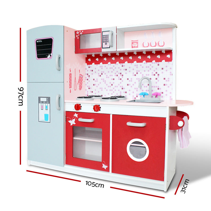 Keezi Kids Cookware Play Set - Pink & Red - Coll Online