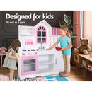 Keezi Kids Wooden Kitchen Play Set - White & Pink