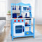 Keezi Kids Wooden Kitchen Play Set - Blue - Coll Online