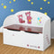 Keezi Kids Storage Box Bench - White & Brown - Coll Online