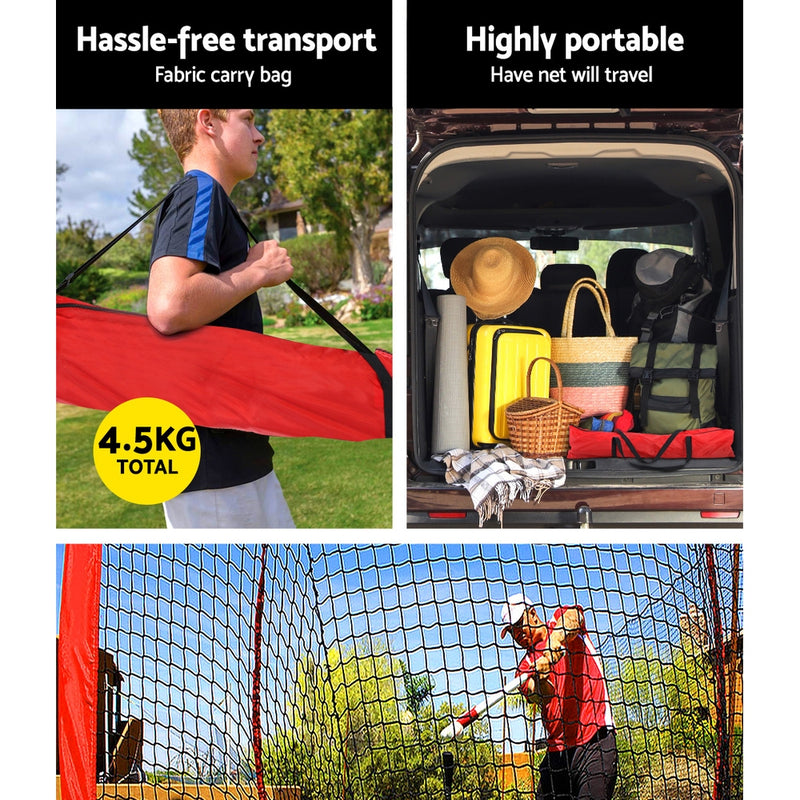 Everfit Portable Baseball Training Net Stand Softball Practice Sports Tennis - Coll Online