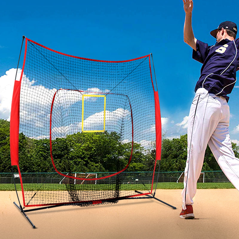 Everfit Portable Baseball Training Net Stand Softball Practice Sports Tennis - Coll Online