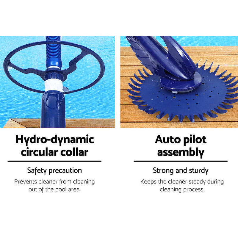 Aquabuddy Swimming Pool Cleaner Floor Climb Wall Automatic Vacuum 10M Hose - Coll Online