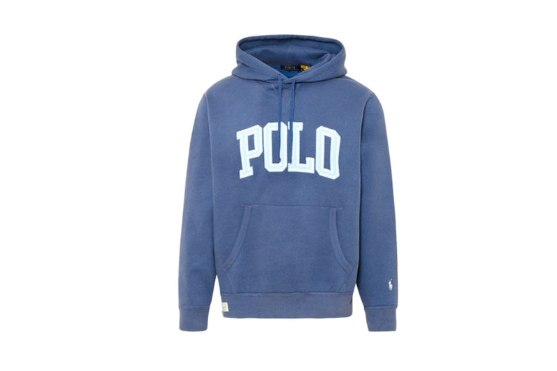 Polo Ralph Lauren Men's Polo Logo Pullover Hoodie (Light Navy, Size L)