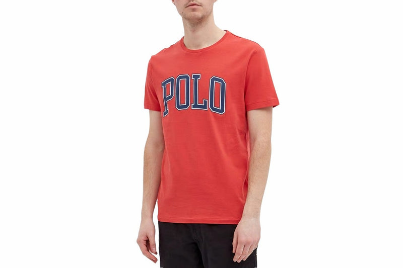 Polo Ralph Lauren Men's Polo Graphic Short Sleeve T-Shirt (Starboard Red, Size L)