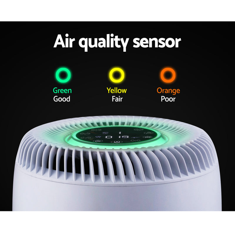 Devanti Air Purifier Desktop Purifiers HEPA Filter Home Freshener Carbon Ioniser - Coll Online