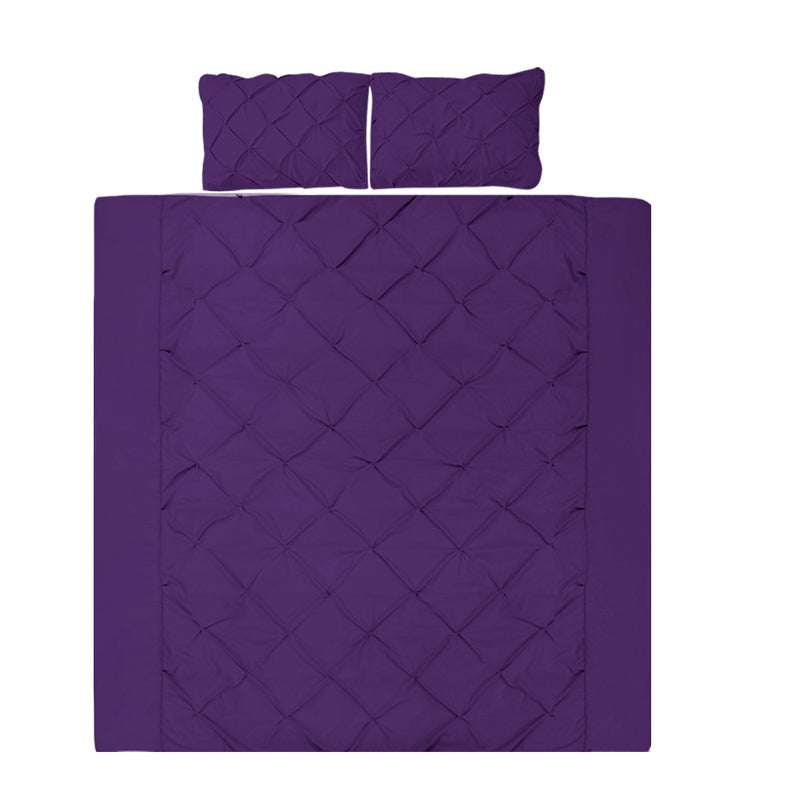 Giselle Luxury Classic Bed Duvet Doona Quilt Cover Set Hotel Queen Purple - Coll Online