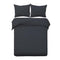 Giselle Bedding King Size Classic Quilt Cover Set - Black - Coll Online