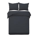 Giselle Bedding Queen Size Classic Quilt Cover Set - Black - Coll Online