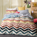 Giselle Bedding Quilt Cover Set Queen Bed Doona Duvet Reversible Sets Wave Pattern Colourful - Coll Online