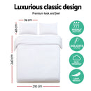 Giselle Bedding King Size Classic Quilt Cover Set - White - Coll Online