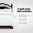 Giselle Bedding King Size Classic Quilt Cover Set - White - Coll Online