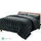 Giselle Bedding Faux Mink Quilt Plush Throw Blanket Comforter Duvet Cover Charcoal Double - Coll Online