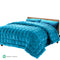 Giselle Bedding Faux Mink Quilt Comforter Winter Weight Throw Blanket Teal Super King - Coll Online