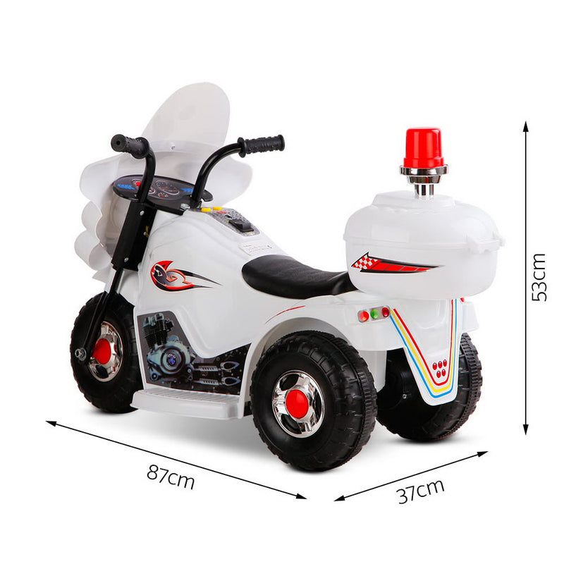 Rigo Kids Ride On Motorbike Motorcycle Car Toys White - Coll Online
