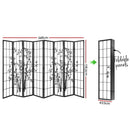 Artiss 8 Panel Room Divider Screen Privacy Dividers Pine Wood Stand Shoji Bamboo Black White