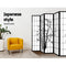 Artiss 8 Panel Room Divider Screen Privacy Dividers Pine Wood Stand Shoji Bamboo Black White