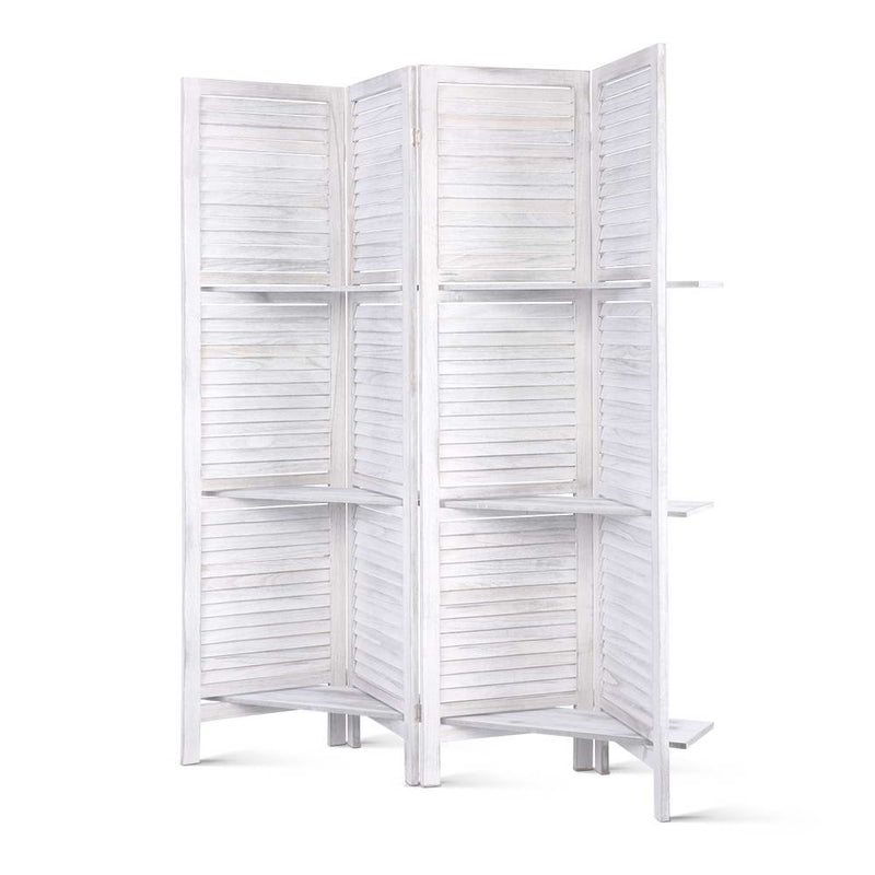 Artiss Room Divider Privacy Screen Foldable Partition Stand 4 Panel White