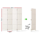 Artiss 4 Panels Room Divider Screen Privacy Rattan Timber Fold Woven Stand White