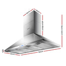 DEVANTI 1500mm Commercial BBQ Rangehood - Silver - Coll Online