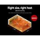 Devanti 2X 3200W Electric Infrared Radiant Strip Heater Panel Heat Bar with Remote Control - Coll Online