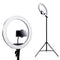 Embellir 14" LED Ring Light 5600K 3000LM Dimmable Stand MakeUp Studio Video - Coll Online