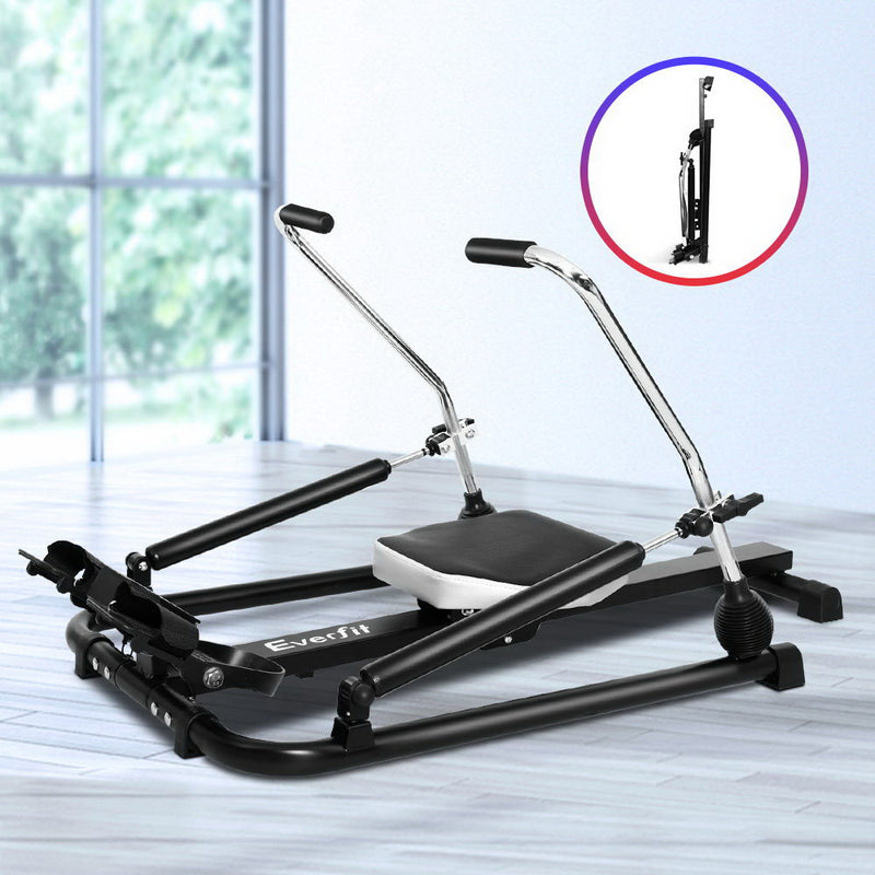 Everfit Rowing Exercise Machine Rower Hydraulic Resistance Fitness Gym Cardio - Coll Online
