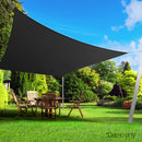 Instahut 4 x 6m Rectangle Shade Sail Cloth - Black