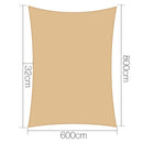 Instahut 6 x 8m Rectangle Shade Sail Cloth - Sand Beige