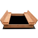 Keezi Wooden Outdoor Sandpit Set - Natural Wood - Coll Online