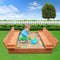 Keezi Wooden Outdoor Sandpit Set - Natural Wood - Coll Online